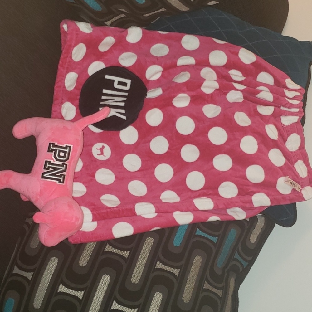 PINK SHOWER TOWEL ROBE AND PLUSH PINK DOG